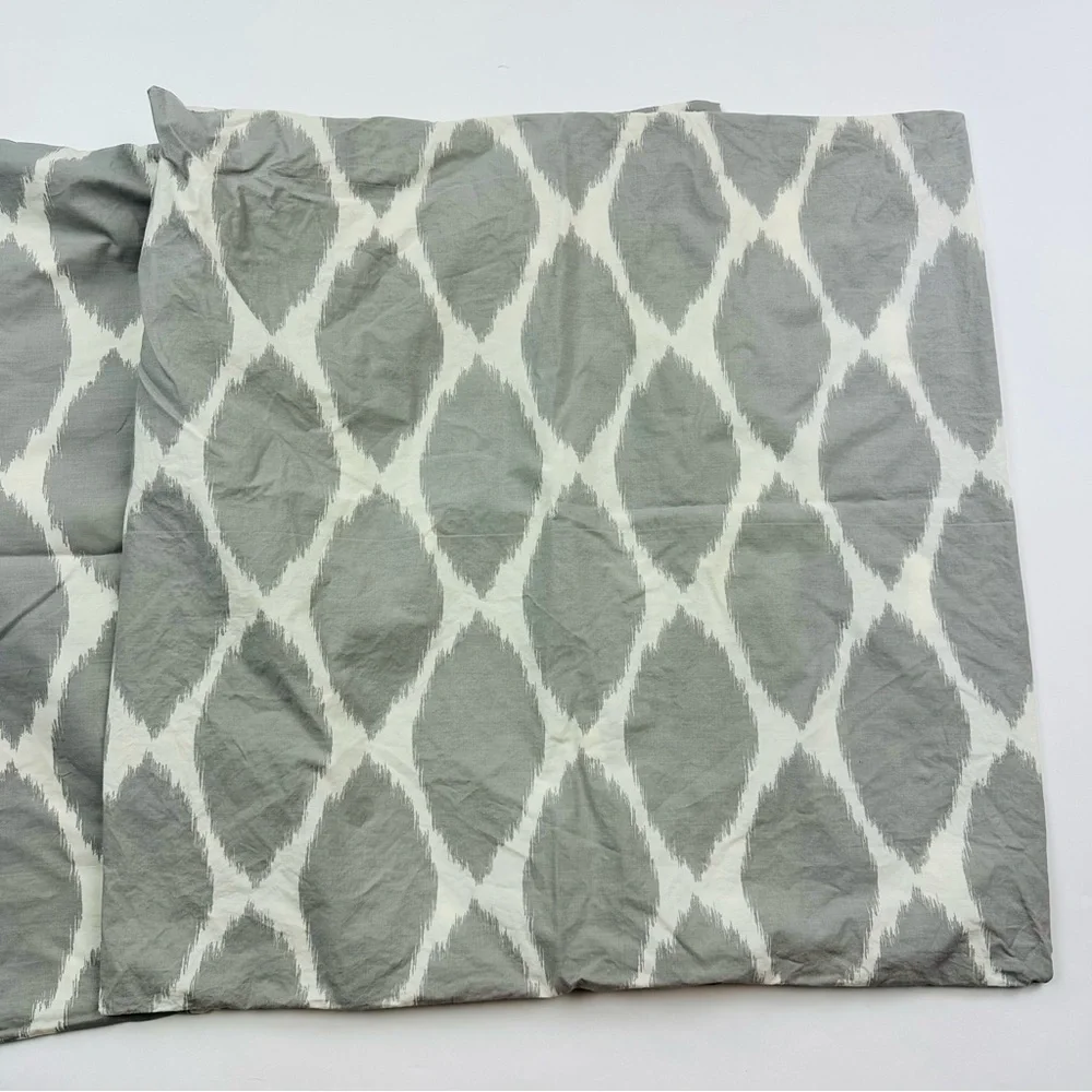 West Elm Gray Ikat Pillow Shams Size 26 x 26